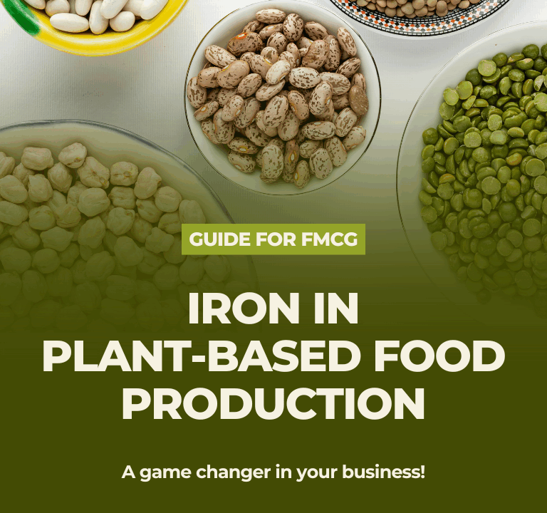 Iron in plant-based food production