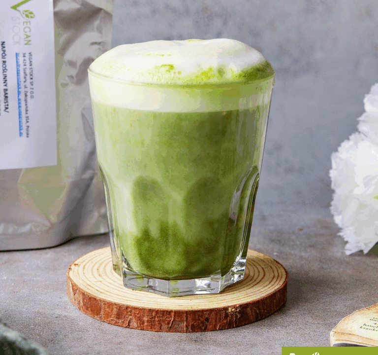 plant-based match latte